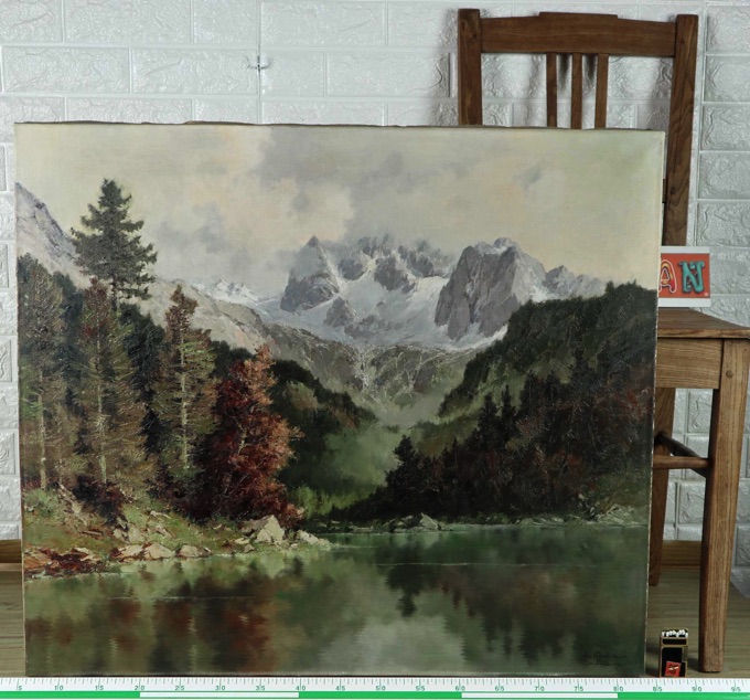 Ernst Bröcker 1893 1963 Ölgemälde Gosausee Dachstein