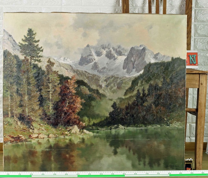 Ernst Bröcker 1893 1963 Ölgemälde Gosausee Dachstein
