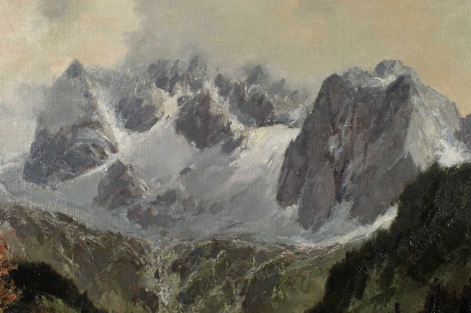 Ernst Bröcker 1893 1963 Ölgemälde Gosausee Dachstein