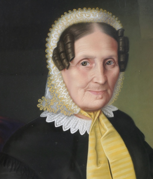 Ernst Cramer Pastell Gemälde Portrait Witwe Saunow