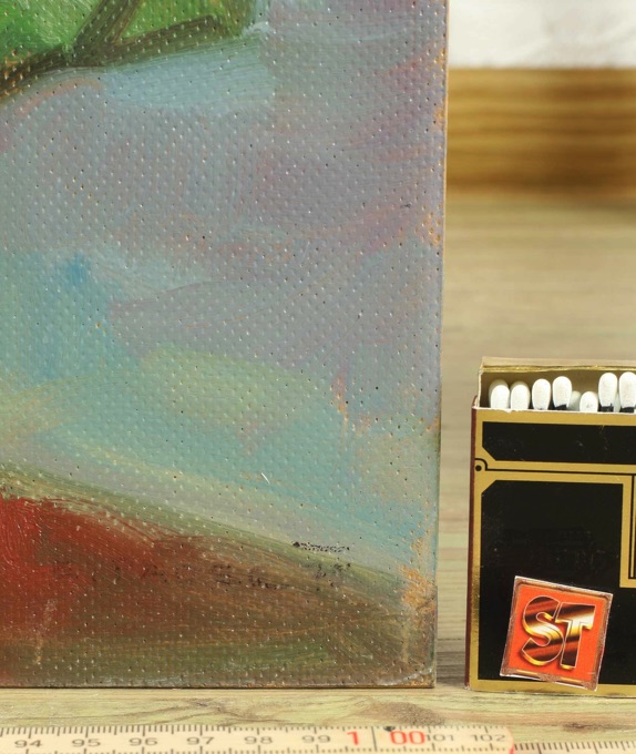 Ernst Pader Ölgemälde 1975 Stillleben Topfblume 5