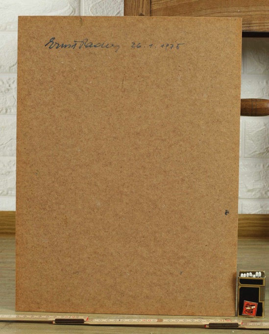 Ernst Pader Ölgemälde 1975 Stillleben Topfblume 5