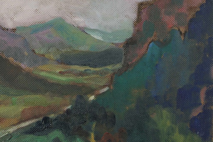 Ernst Pader Ölgemälde Landschaft Berge 19