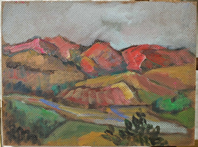 Ernst Pader Ölgemälde Landschaft in Algerien 1978 8