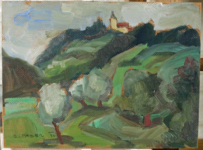 Ernst Pader Ölgemälde Sankt Gotthard Kirche 1975 6