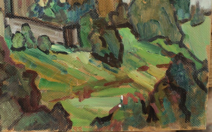 Ernst Pader Ölgemälde älter Burg Linz 11