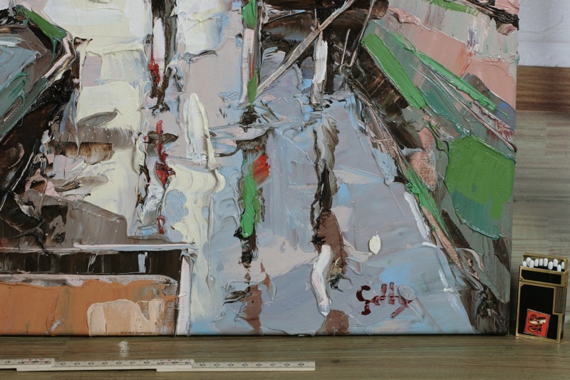 Frank Getty Ölgemälde London Temse Big Ben 130cm