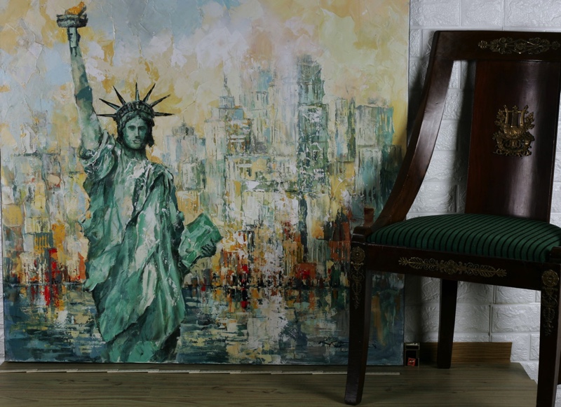 Frank Getty Ölgemälde New York painting Liberty Freiheitstatue