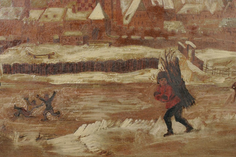 Franz Senkinc antikes Ölgemälde Wien im Jahre 1483