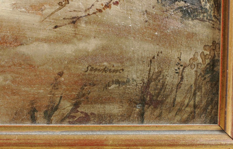Franz Senkinc antikes Ölgemälde Wien im Jahre 1483