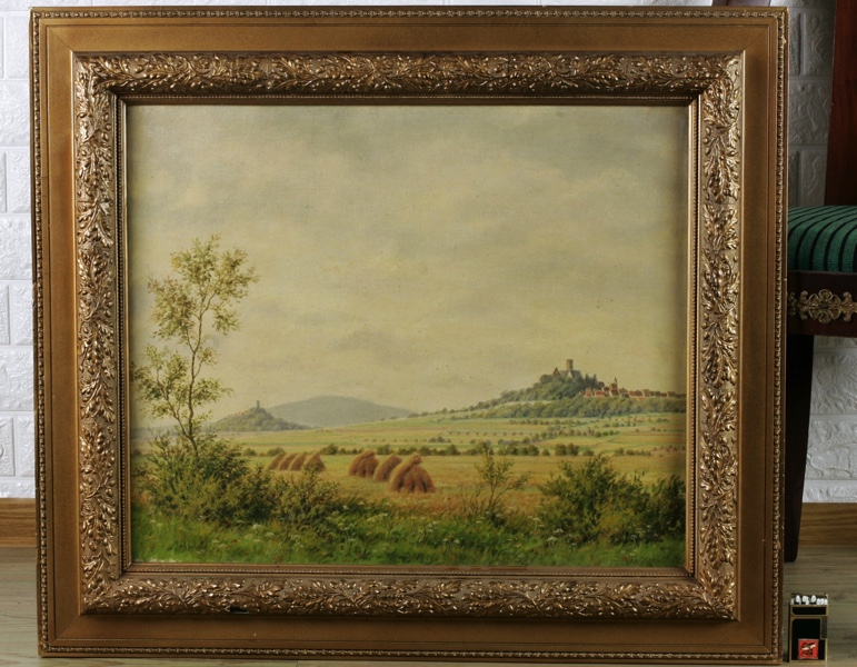 Friedrich Berthold Fauldrath Ölgemälde antik Vetzberg Burgen