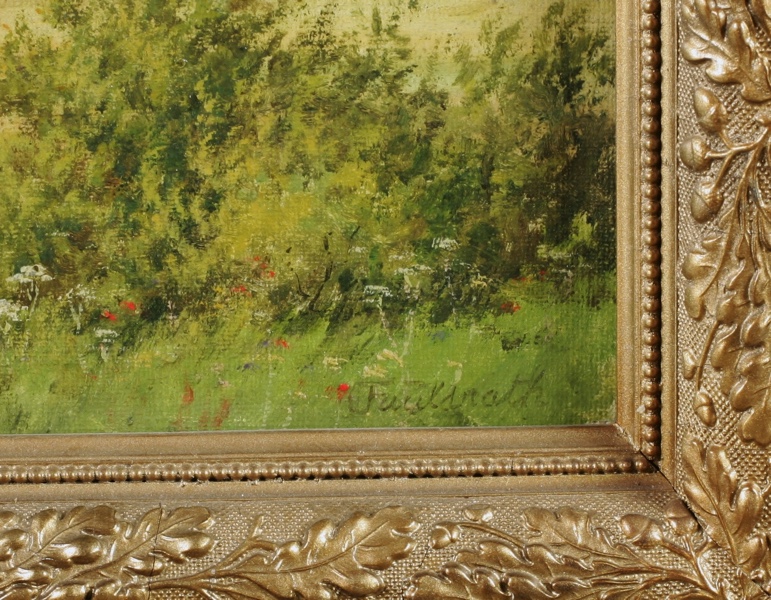 Friedrich Berthold Fauldrath Ölgemälde antik Vetzberg Burgen