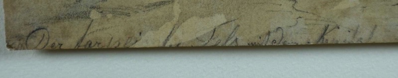 Fritz Bamberger Zuschreibung Aquarell antik tarpejischer Fels Rom