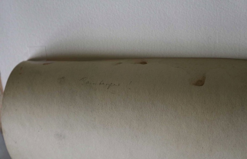 Fritz Bamberger Zuschreibung Aquarell antik tarpejischer Fels Rom