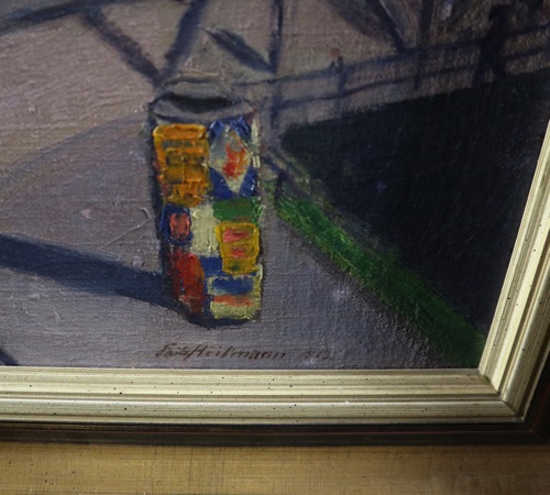 Fritz Heilmann Ölgemälde antik Stadt expressiv