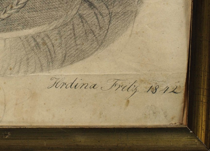 Fritz Hrdina Zeichnung von 1842 Portrait