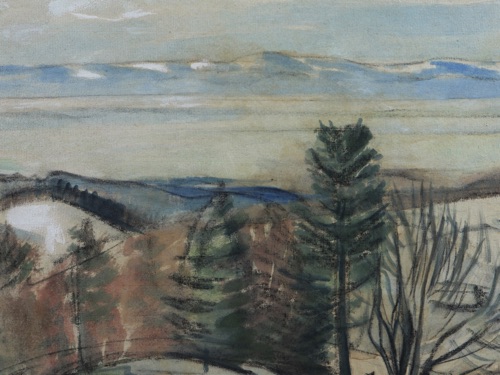 Fritz Kaiser Aquarell 1951 Schauinsland Schwarzwald