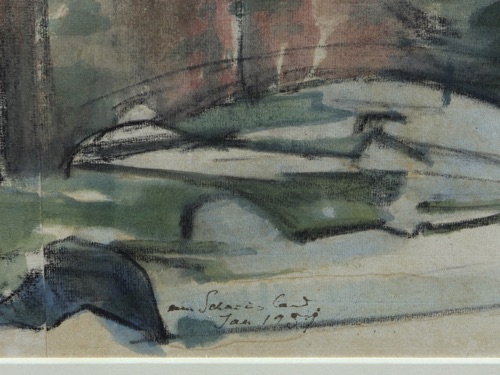Fritz Kaiser Aquarell 1951 Schauinsland Schwarzwald