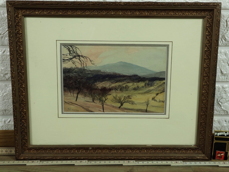 Fritz Wucherer Aquarell antik Altkönig Taunus