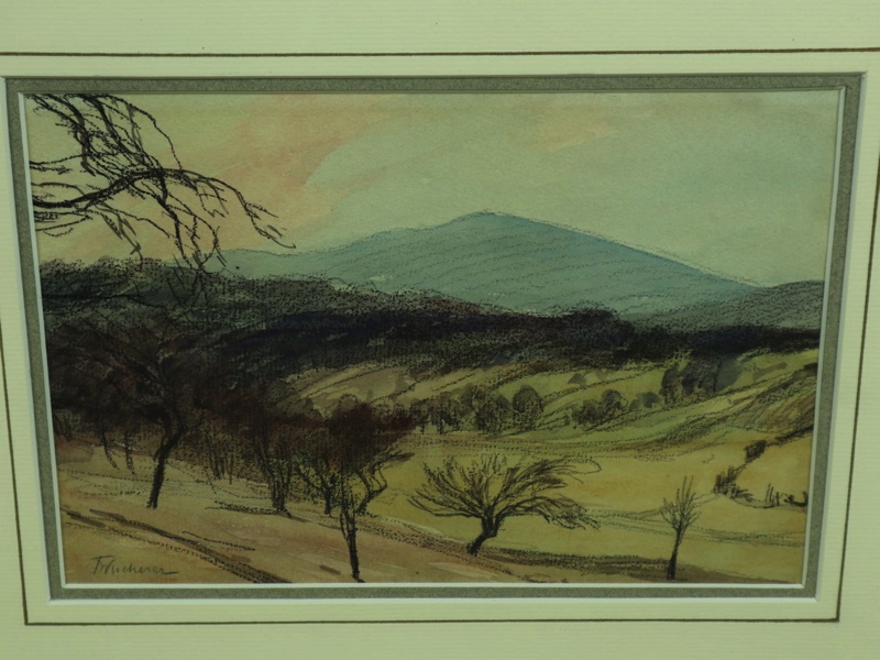 Fritz Wucherer Aquarell antik Altkönig Taunus