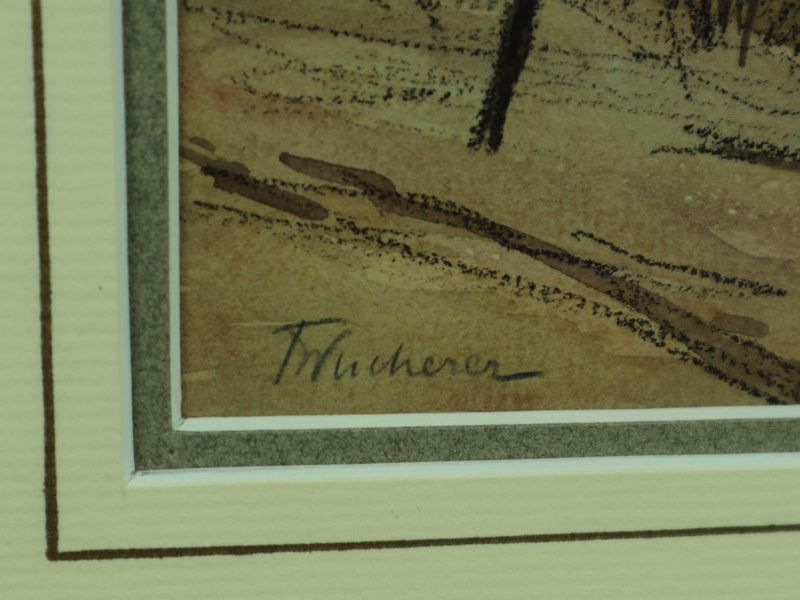 Fritz Wucherer Aquarell antik Altkönig Taunus