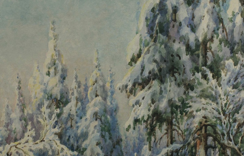 Fritz Wucherer Aquarell antik unweit Königstein