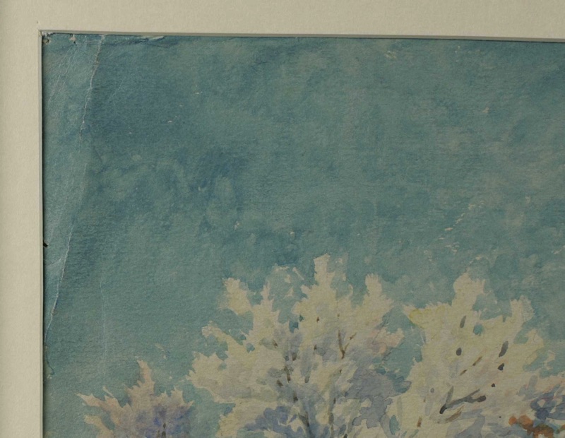 Fritz Wucherer Aquarell antik unweit Königstein