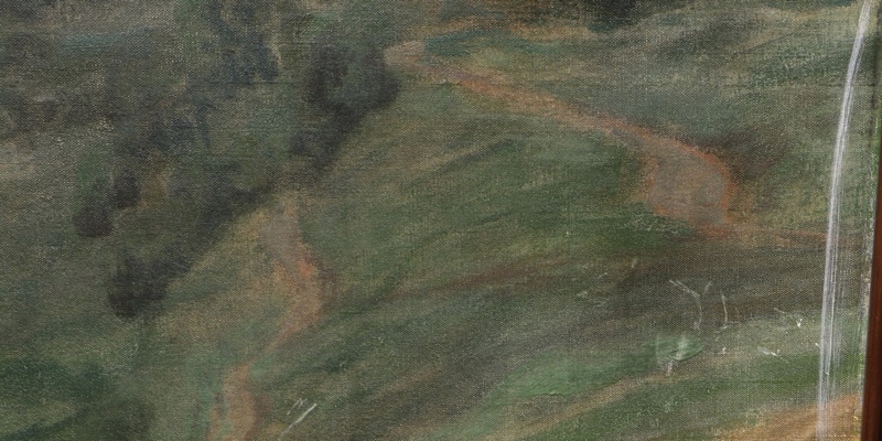 Fritz Wucherer Ölgemälde antik Woogtal Königstein Taunus 200cm