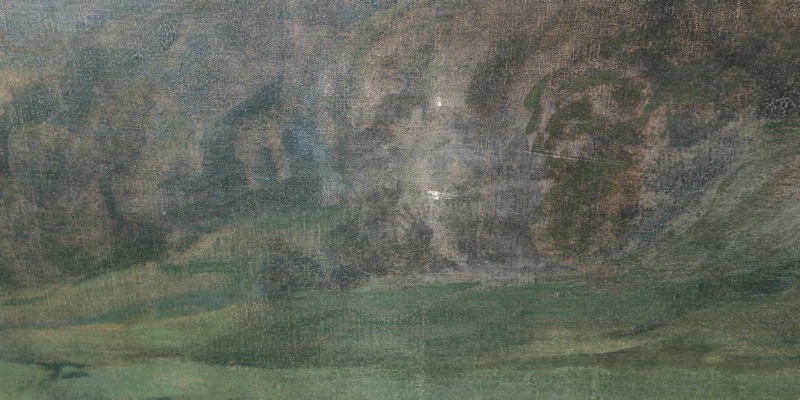 Fritz Wucherer Ölgemälde antik Woogtal Königstein Taunus 200cm
