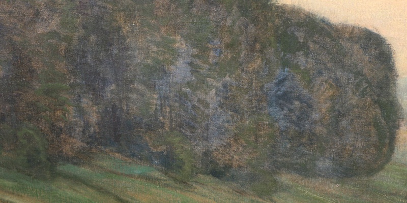 Fritz Wucherer Ölgemälde antik Woogtal Königstein Taunus 200cm