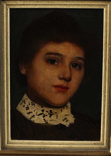 Fuhrmann Ölgemälde antik Portrait Mädchen