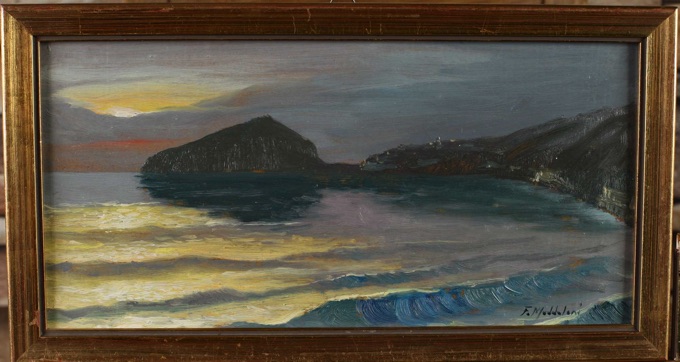 Fulvio Maddaloni Ölgemälde Küste Meer Ischia