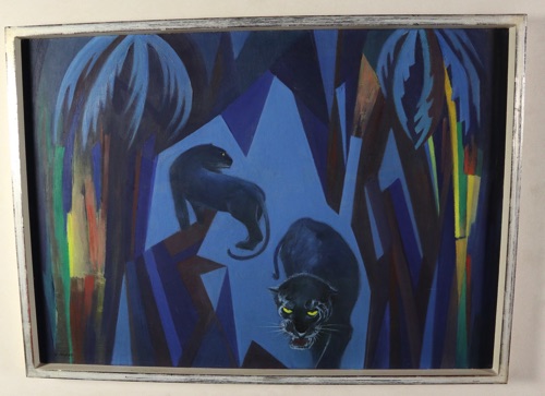 Funke Ölgemälde Panther 1965