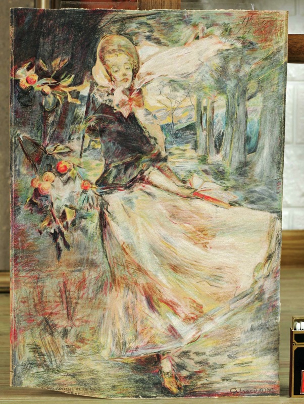 Girard Zeichnung Jugendstil Caresses Elise