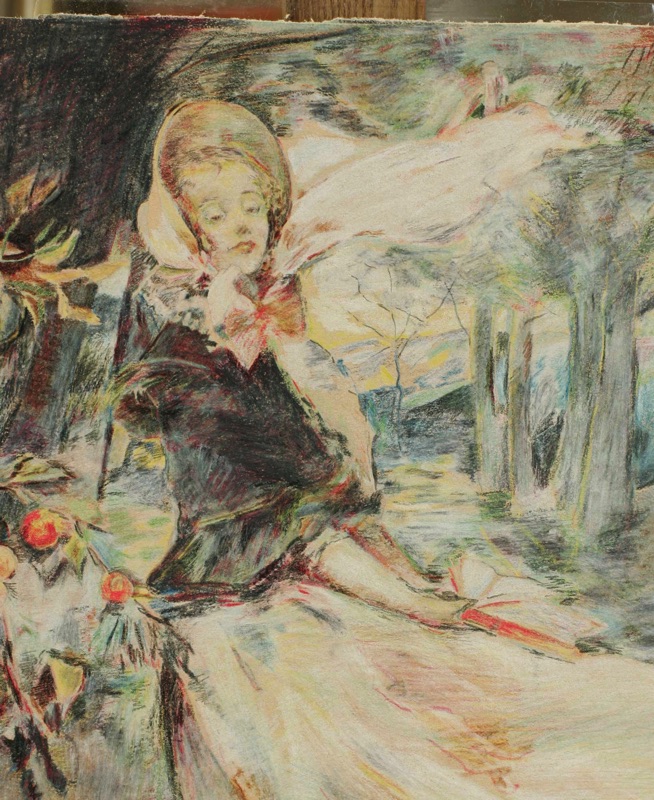 Girard Zeichnung Jugendstil Caresses Elise