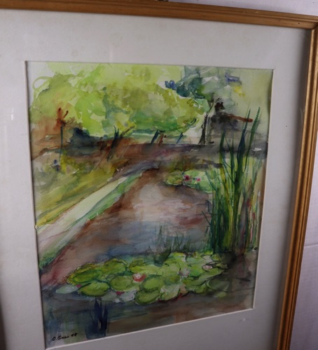 Gunn Aquarell Teich Seerosen