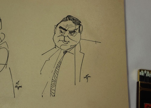 Hans Christoph Schmolck Tusche Zeichnungen Karikaturen Politiker
