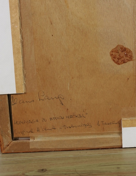 Hans Lang Holzschnitt Hommage Erich Heckel