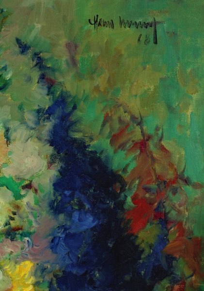 Hans Nowak Ölgemälde Blumen 1968