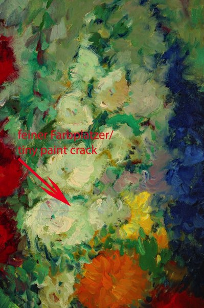 Hans Nowak Ölgemälde Blumen 1968