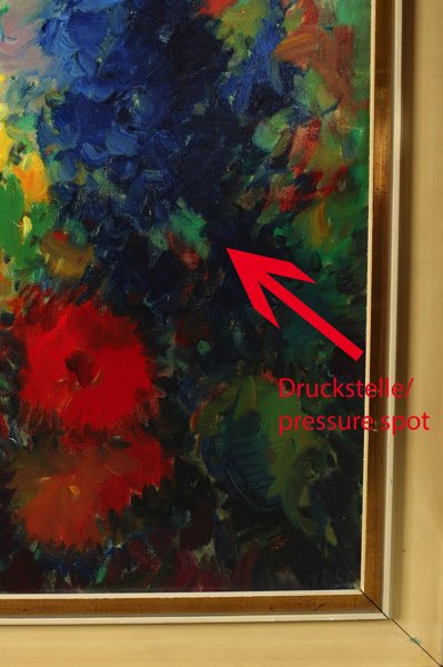 Hans Nowak Ölgemälde Blumen 1968