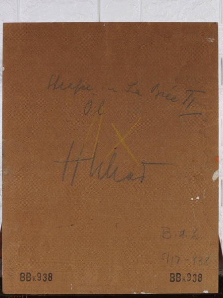 Hans Schad Ölgemälde 1954 Strasse in La Brée