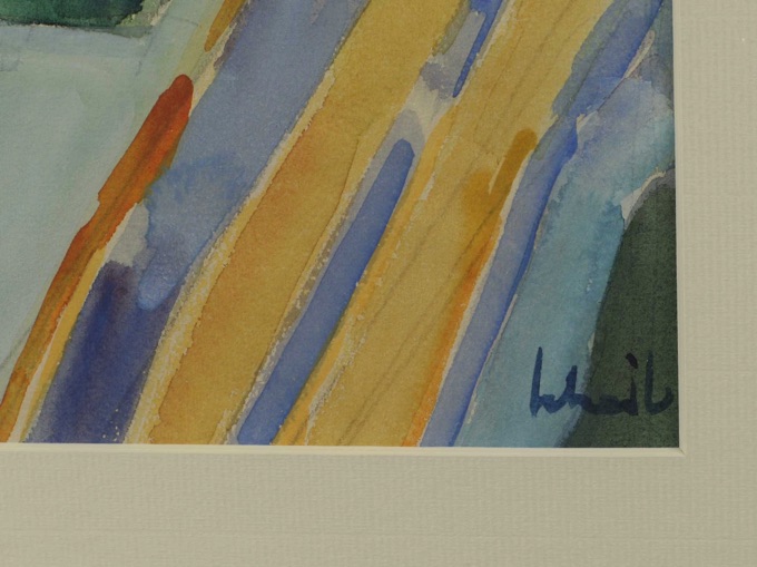 Hans Scheil 1896 1989 Aquarell Stillleben Obst Krug