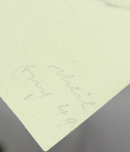 Hans Scheil Zeichnung antik 1949 Akt nackte Frau
