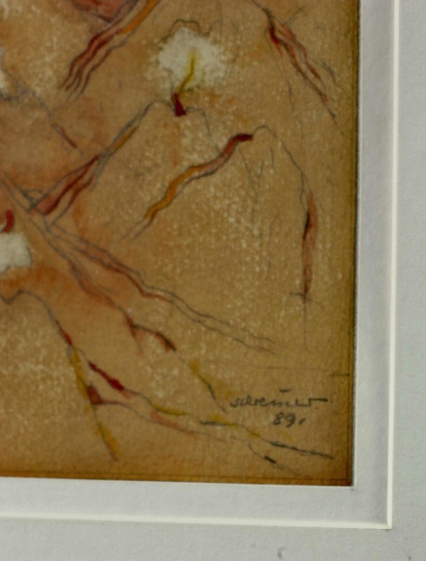 Hans Schreiner Aquarell 1989 Edition S