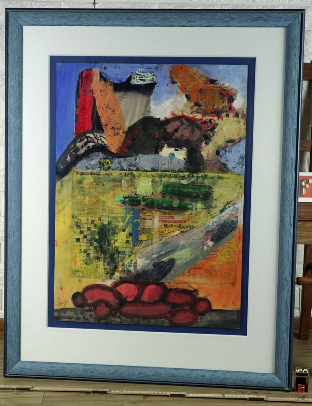 Harald Reiner Gratz Collage Mischtechnik 1998 abstrakt