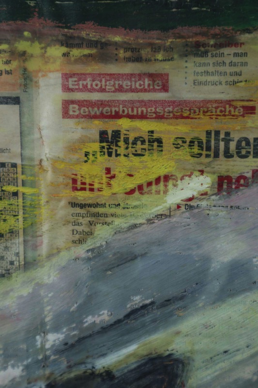 Harald Reiner Gratz Collage Mischtechnik 1998 abstrakt