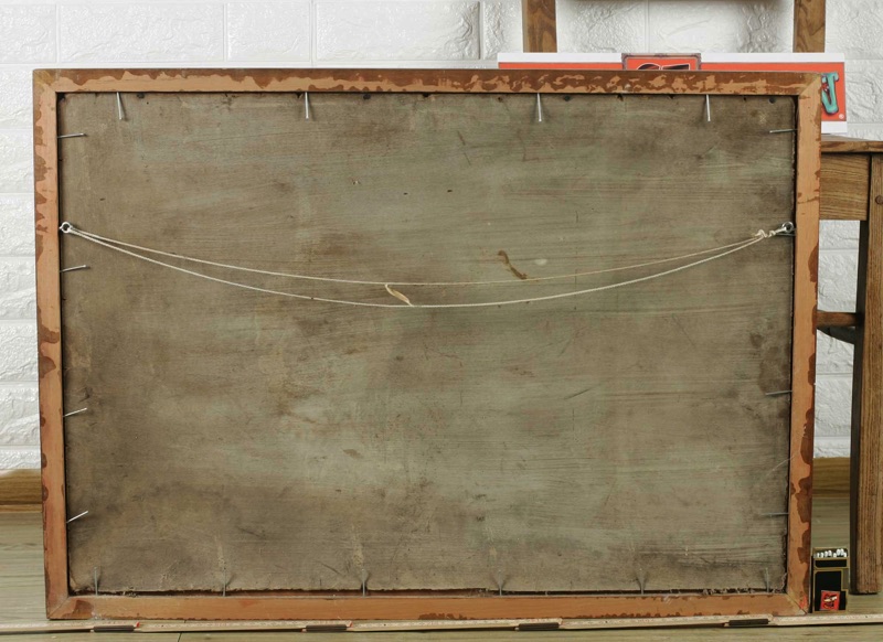 Heckmans Ölgemälde antik 1902 Taube Brieftaube