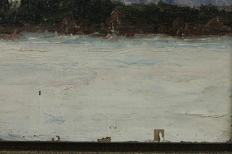 Heinrich Baakes antikes Ölgemälde Alpen Schnee