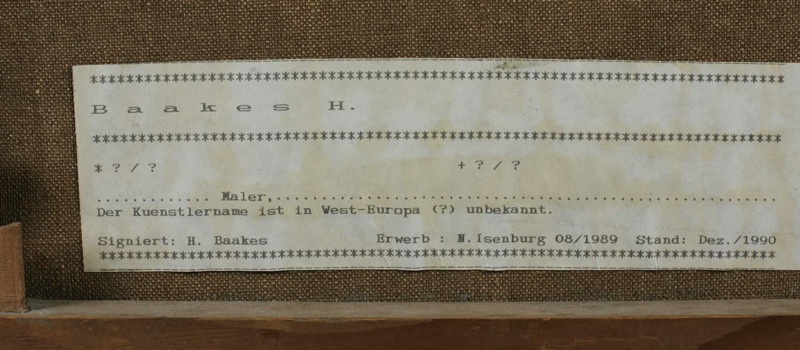 Heinrich Baakes antikes Ölgemälde Alpen Schnee